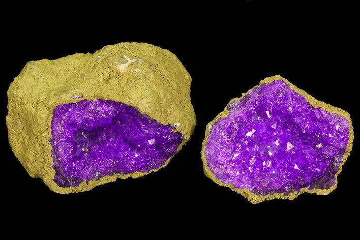 Lot: - Dyed (Purple) Quartz Geodes - Pieces #77246